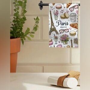 ✈️ TRIP1-AA Paris Themed Decorative microfiber kitchen towel